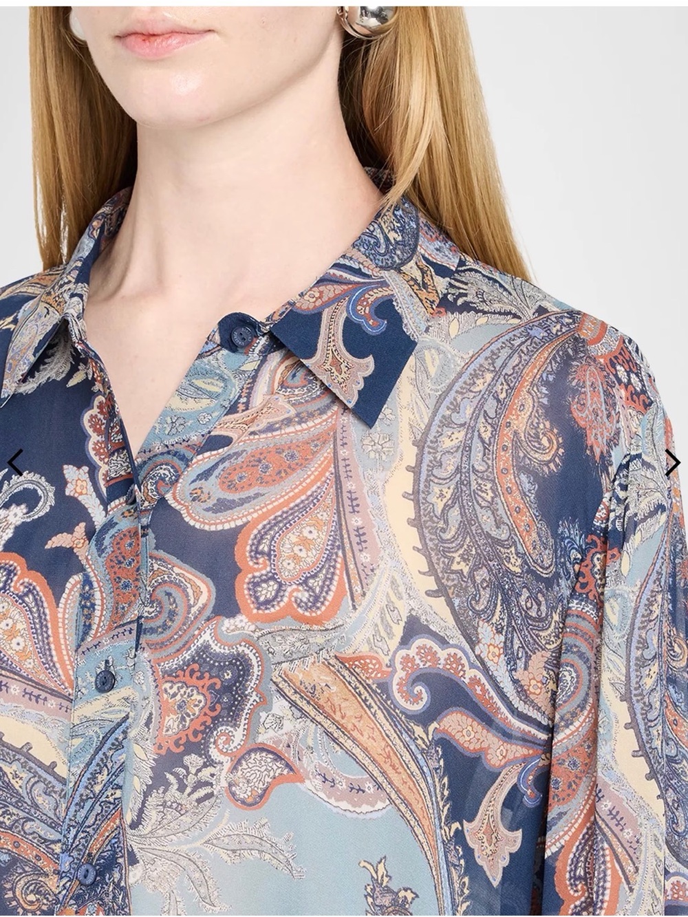 L'AGENCE Cosette Cropped Button-Front Shirt Size XS